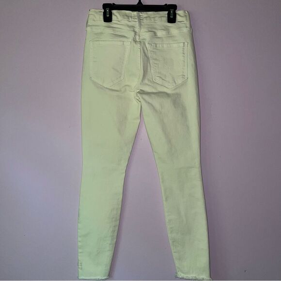 Mother Size 26 The Looker Ankle Step Fray in Cream Puffs White Skinny Jean - Picture 7 of 11